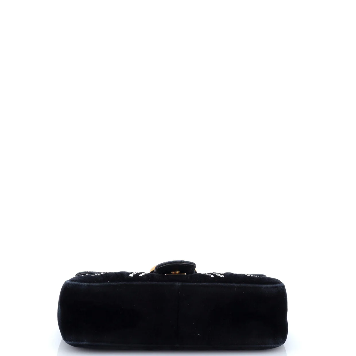 GG Marmont Flap Bag Crystal Embellished Matelasse Velvet Medium - Deep Luxury