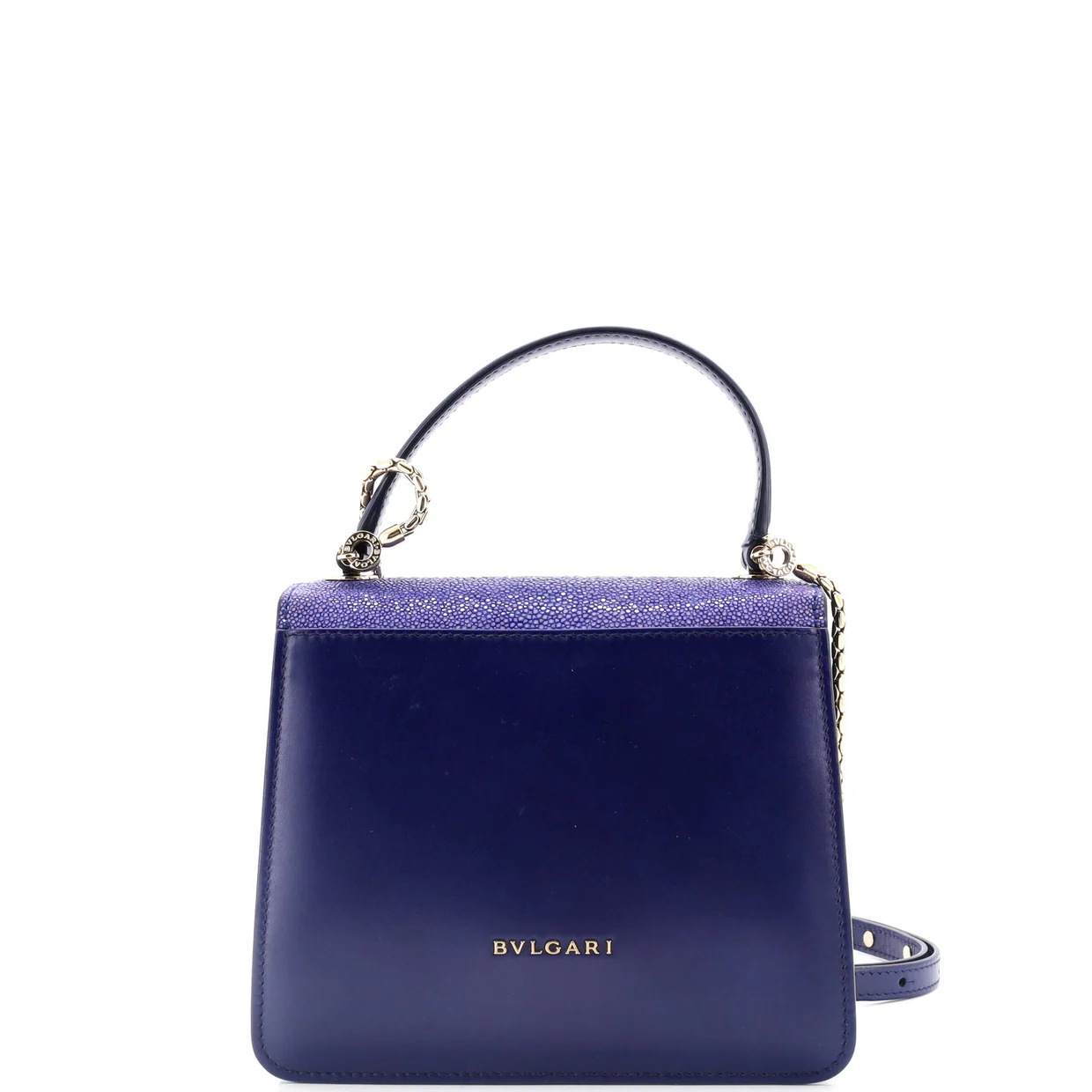 Serpenti Forever Top Handle Bag Leather and Stingray Small - Deep Luxury
