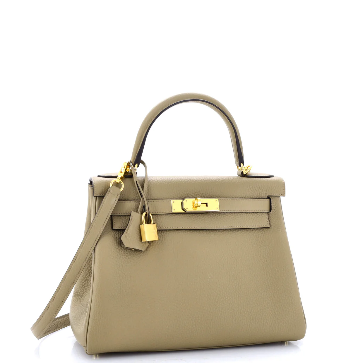 Kelly Handbag Light Clemence with Gold Hardware 28 - Deep Luxury