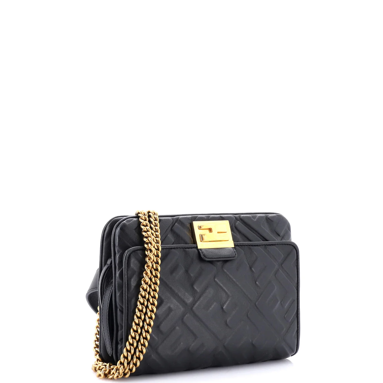 Upside Down Bag Zucca Embossed Leather - Deep Luxury