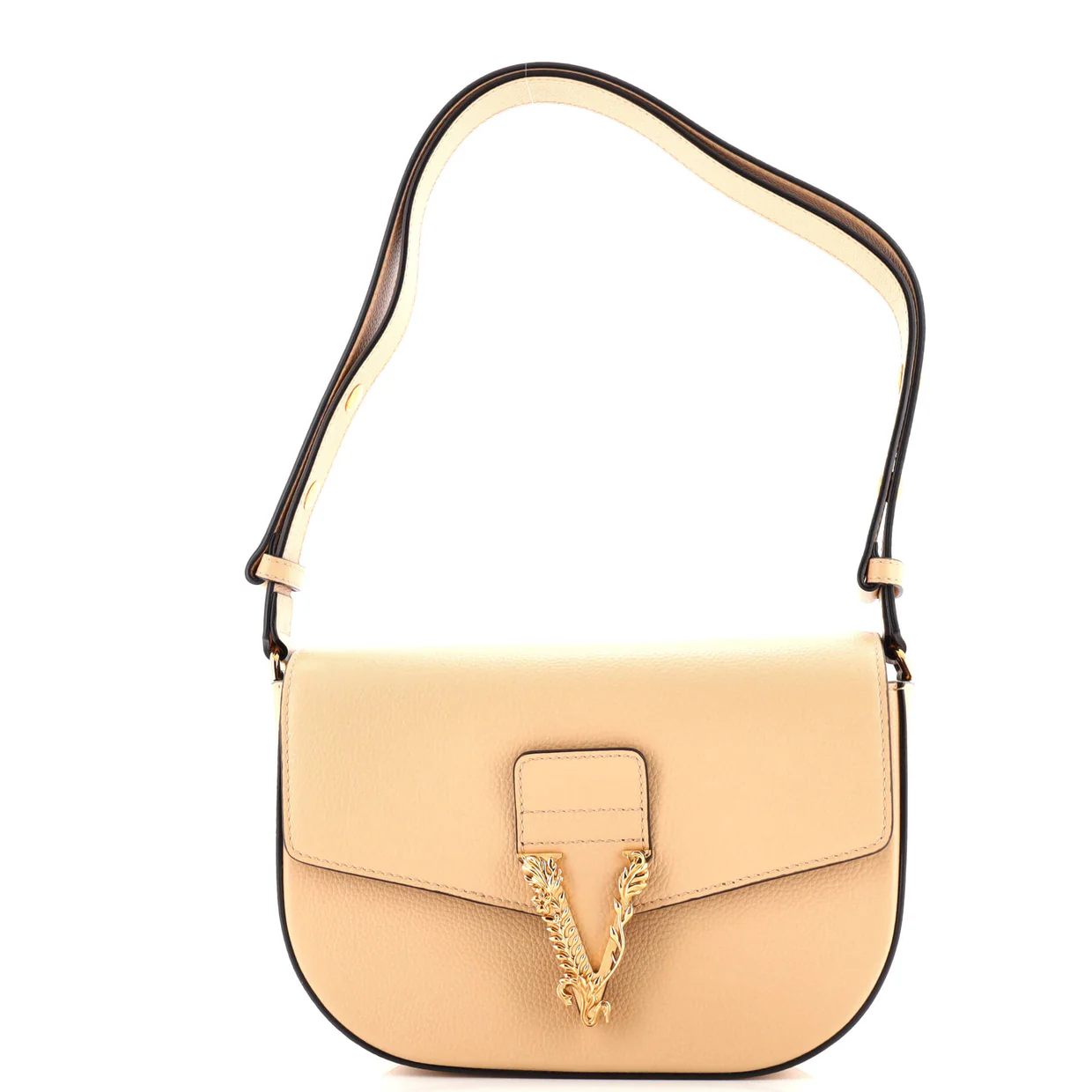 Virtus Flap Messenger Bag Leather Medium - Deep Luxury