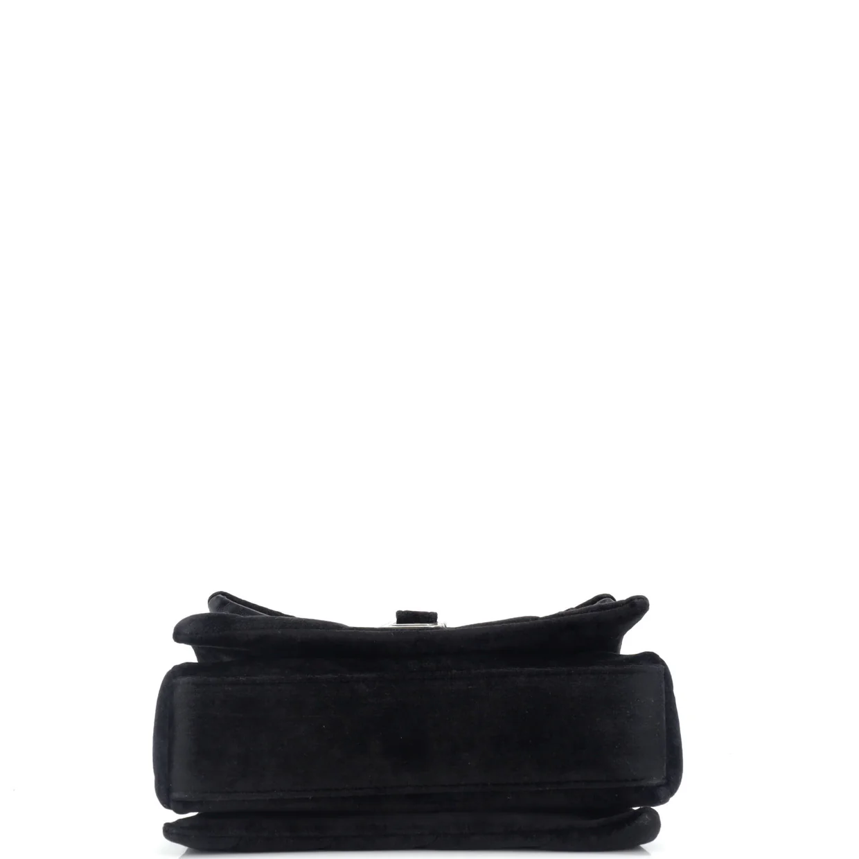 Crush Chain Flap Bag Quilted Velvet Medium - Deep Luxury