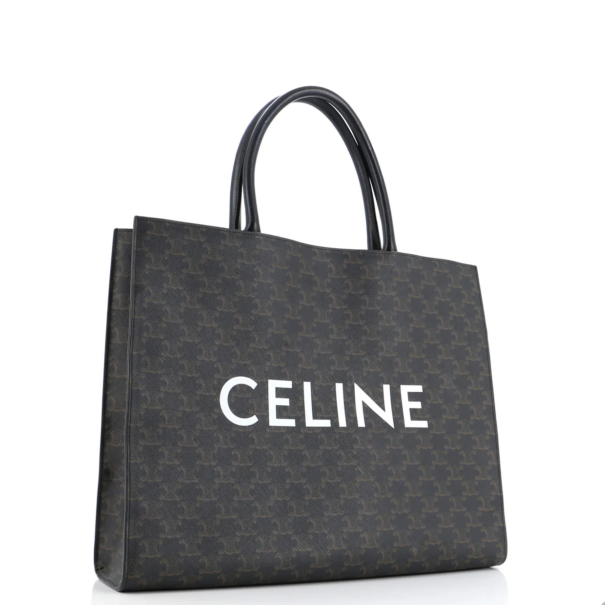 Horizontal Logo Cabas Tote Triomphe Coated Canvas - Deep Luxury