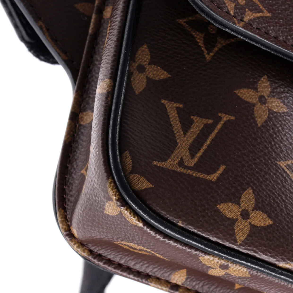 S Lock Sling Bag Macassar Monogram Canvas - Deep Luxury