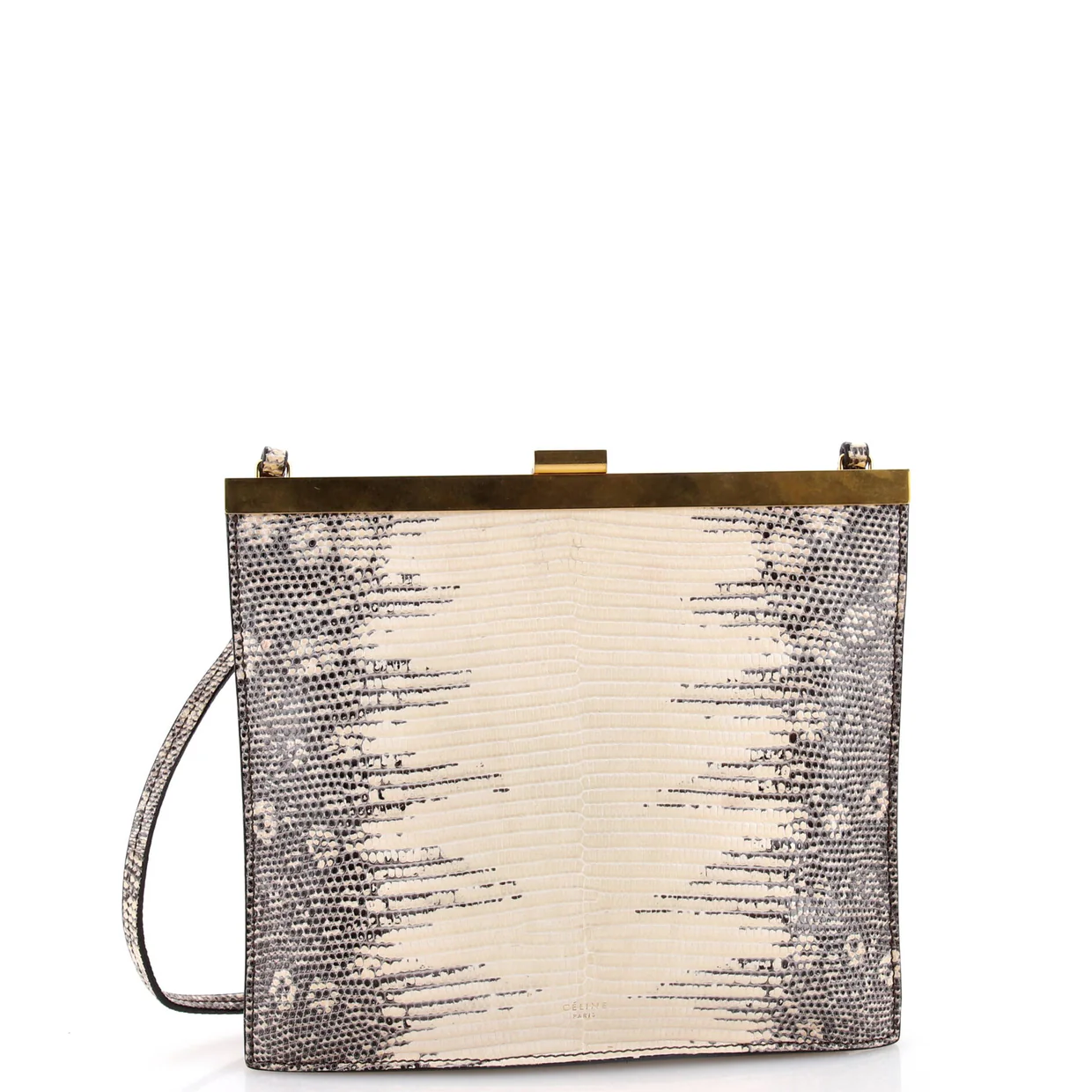 Clasp Crossbody Bag Lizard Mini - Deep Luxury