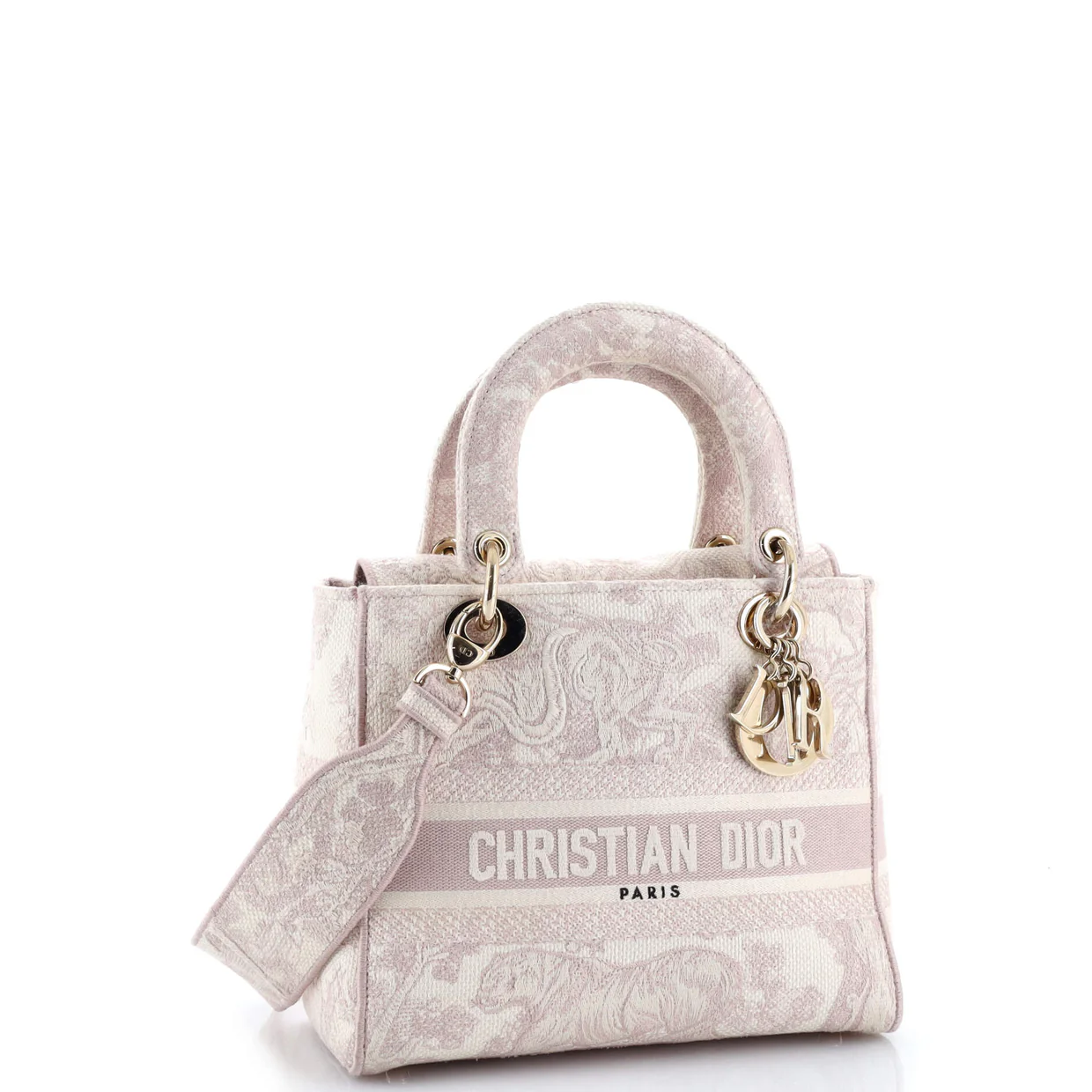 Lady D-Lite Bag Embroidered Canvas Medium - Deep Luxury