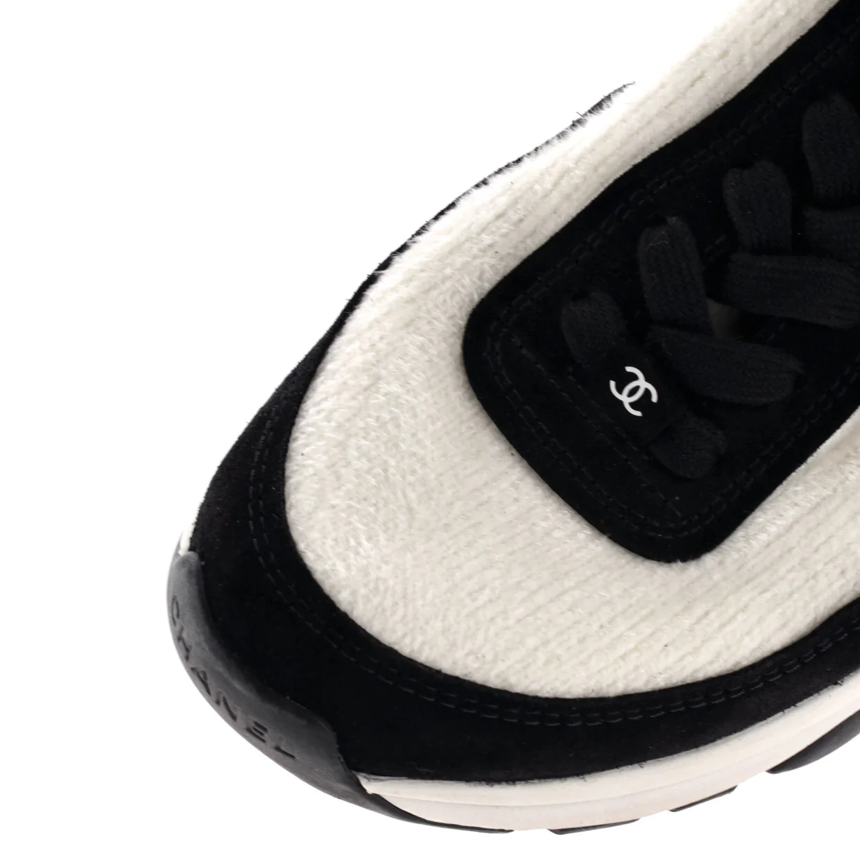 Women's CC Low-Top Sneakers Suede and Knit Fabric - Deep Luxury
