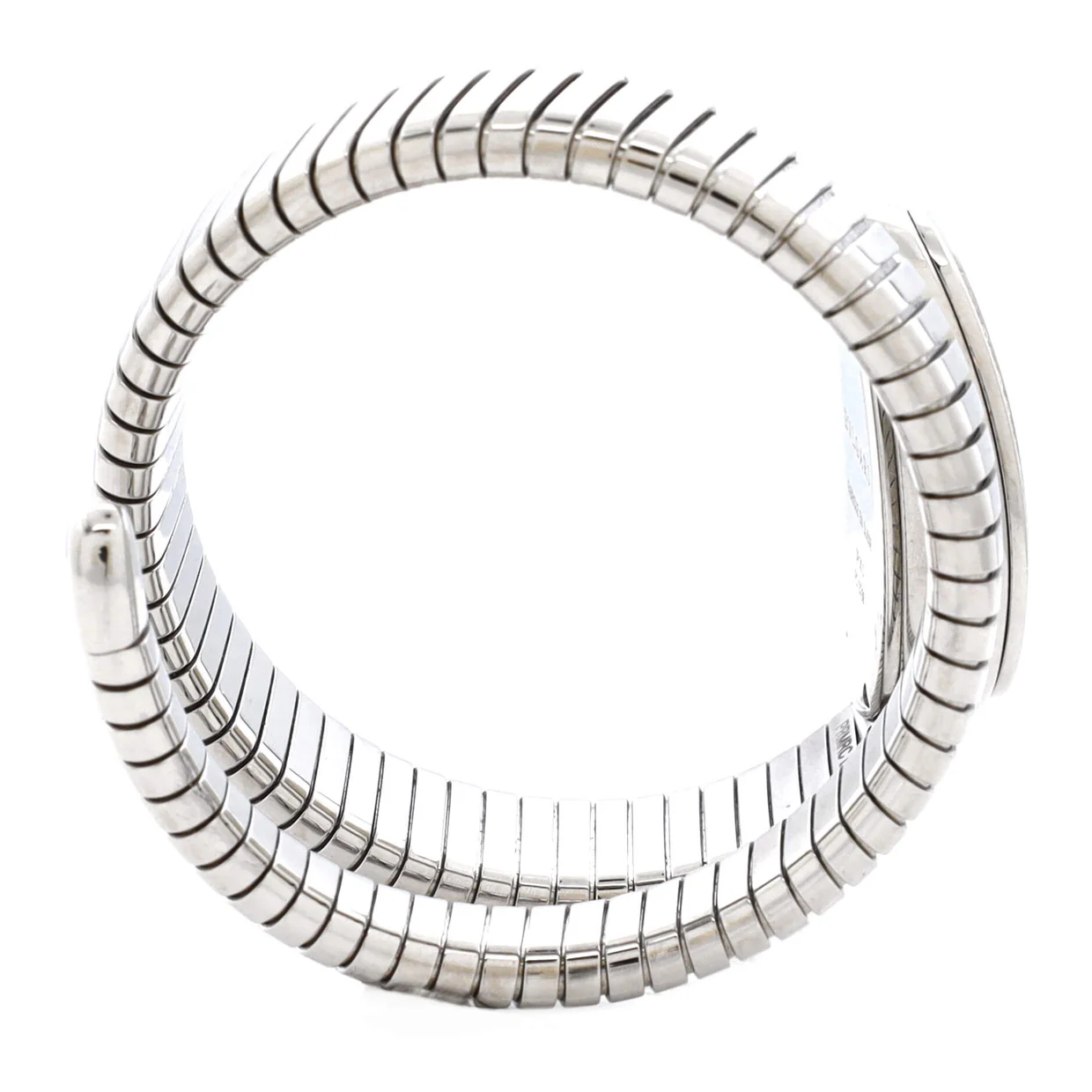 Serpenti Tubogas Single Spiral Quartz Watch Stainless Steel with Diamond Bezel and Dial 23 - Deep Luxury