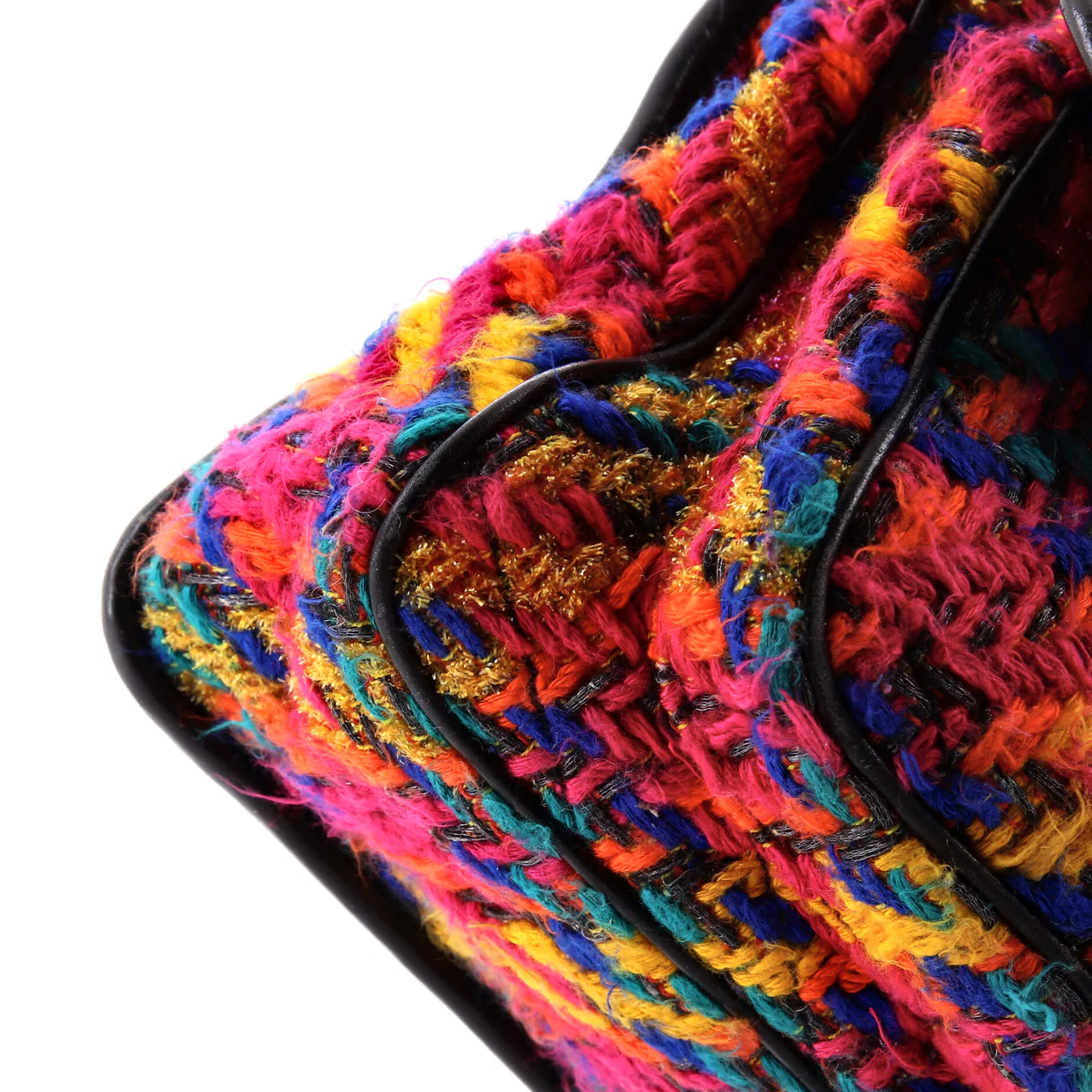 Niki Chain Flap Bag Matelasse Chevron Tweed Medium - Deep Luxury