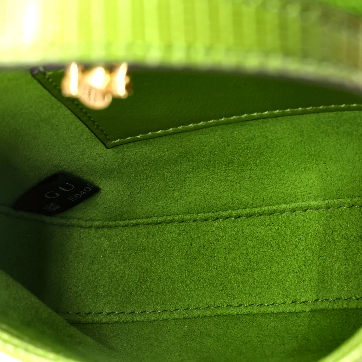 Jackie 1961 Chain Hobo Crystal GG Embellished Fabric with Lizard Mini - Deep Luxury