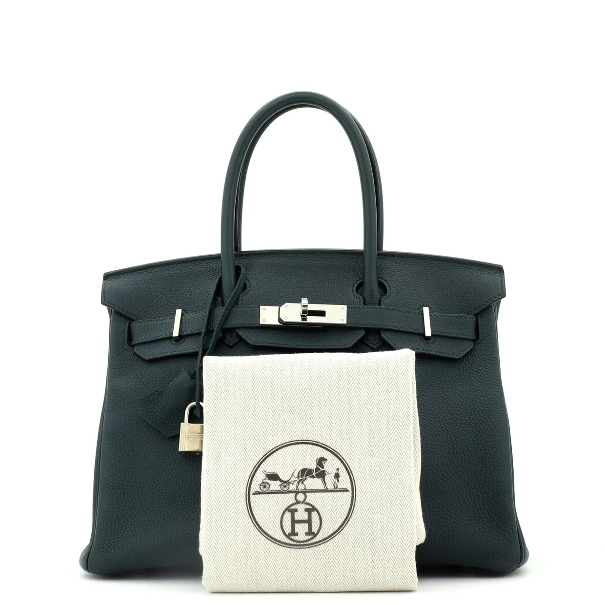 Birkin Handbag Vert Cypress Maurice with Palladium Hardware 30 - Deep Luxury