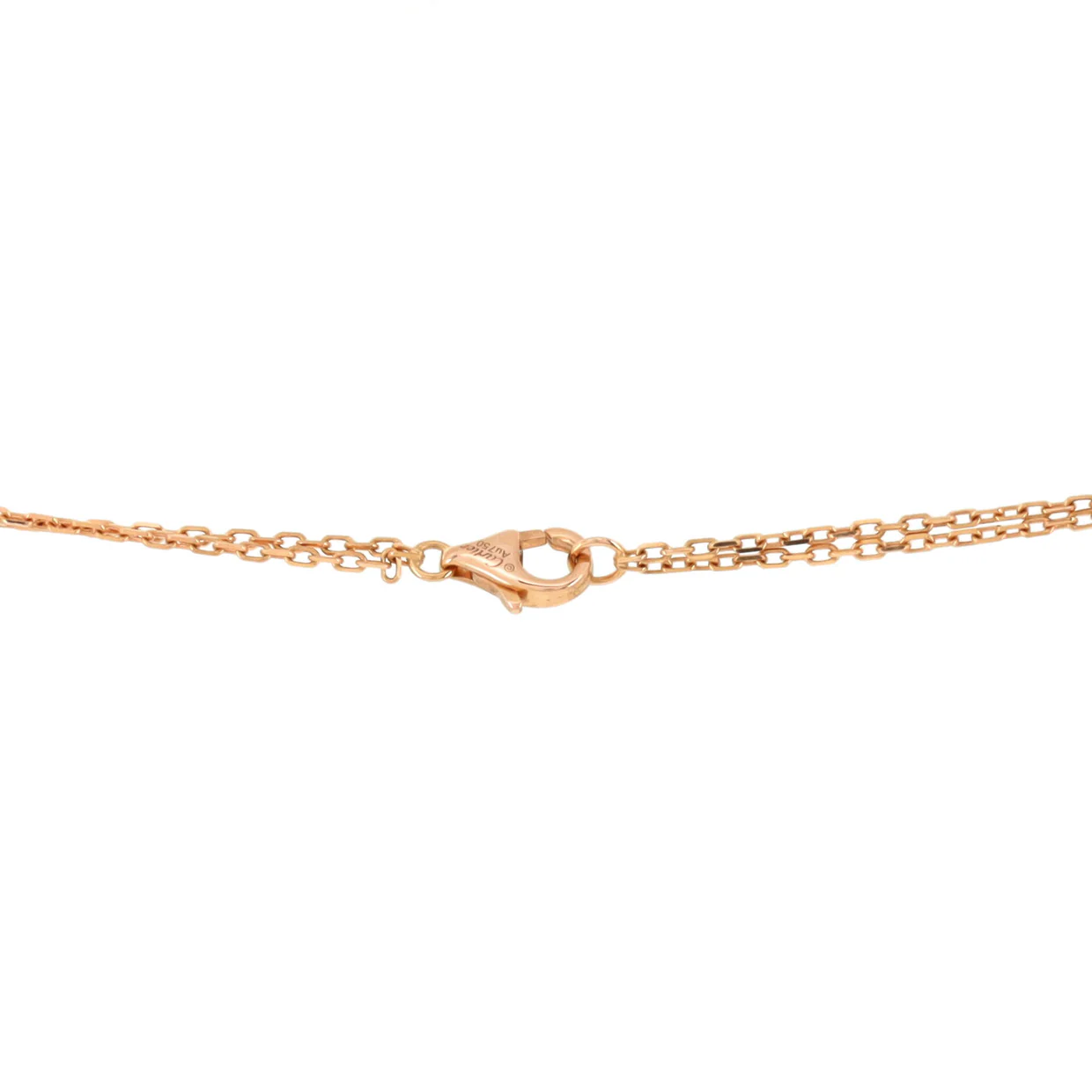 Love 3 Ring Pendant Necklace 18K Rose Gold and Ceramic with Diamonds - Deep Luxury