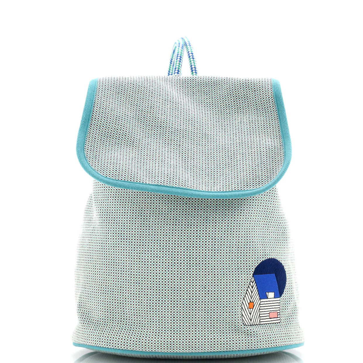 Les Cabanes Backpack Embroidered Toile - Deep Luxury