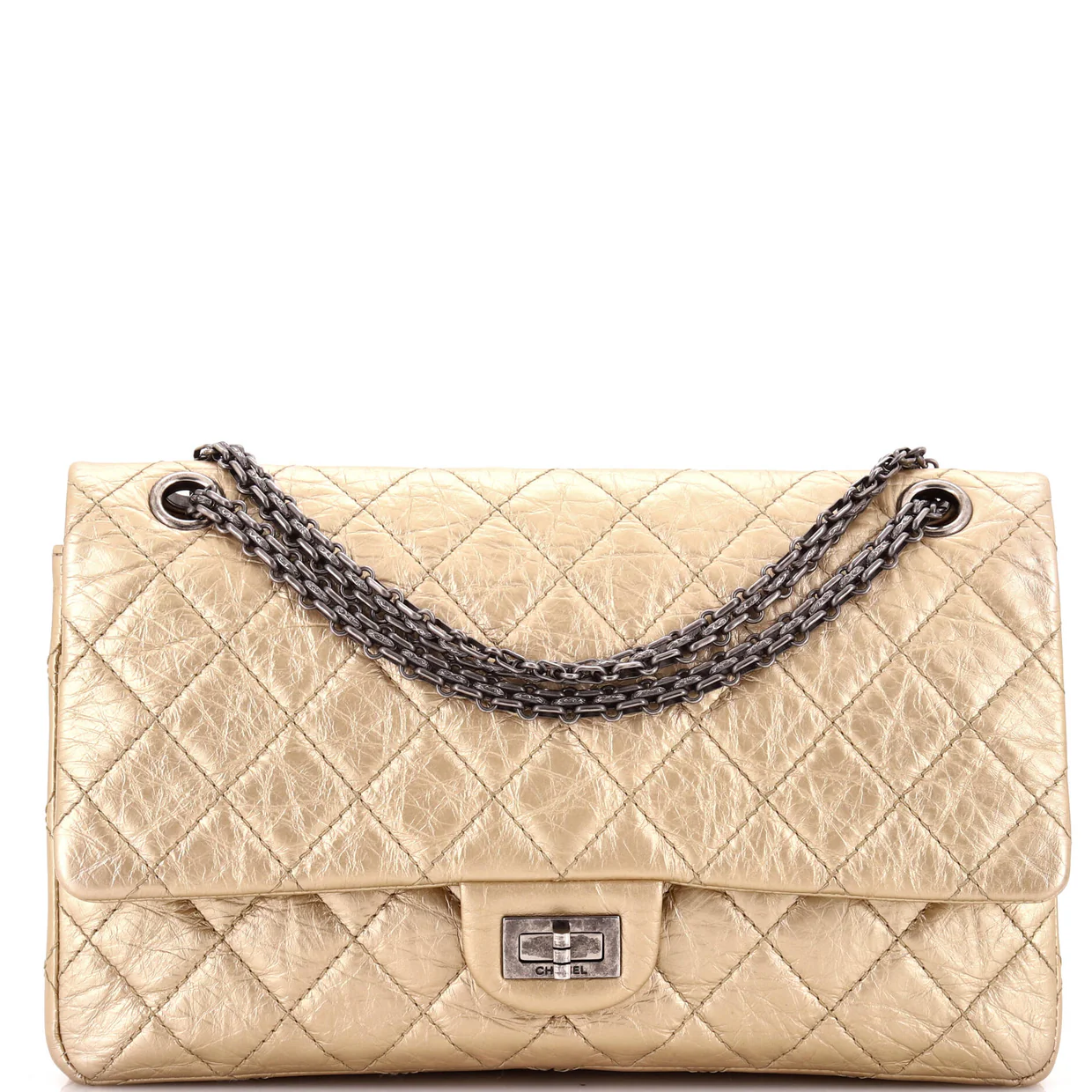 Reissue 2.55 Flap Bag Quilted Metallic Aged Calfskin 226 - Deep Luxury
