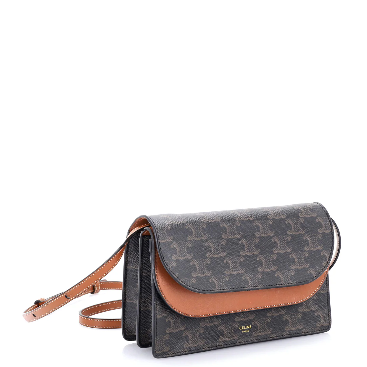 Wallet on Strap Triomphe Coated Canvas - Deep Luxury