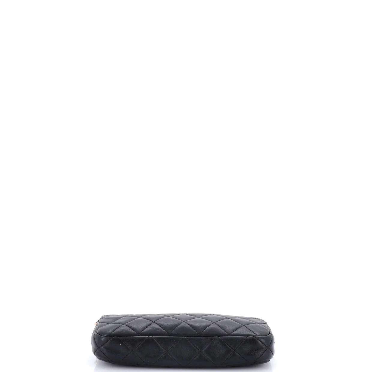 Double Zip Clutch with Chain Quilted Lambskin - Deep Luxury