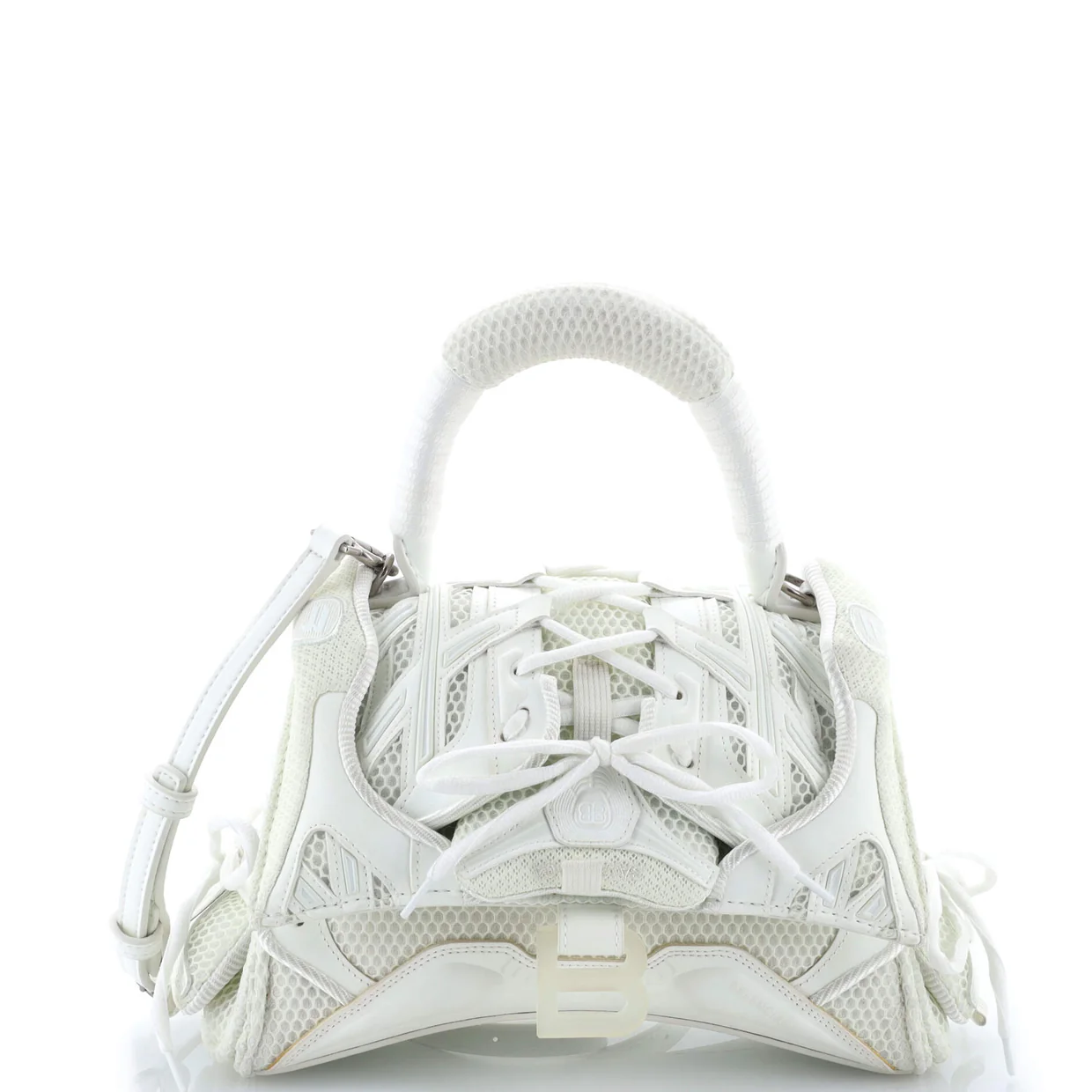 SneakerHead Top Handle Bag Mesh and Faux Leather Small - Deep Luxury