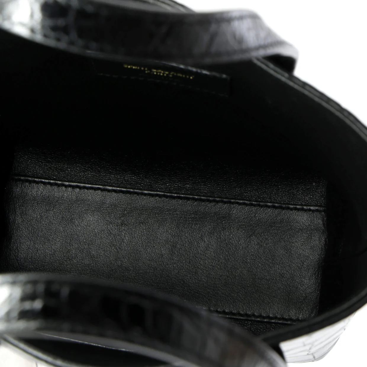 Shopper Tote Crocodile Embossed Leather Mini Toy - Deep Luxury