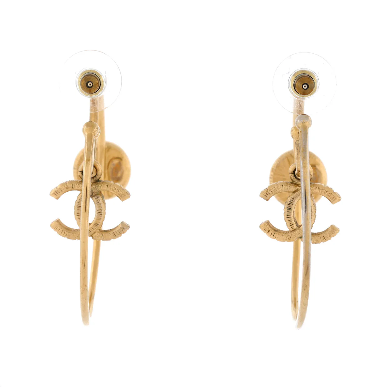 CC Creoules Double Hoop Earring Earrings Metal with Faux Pearl - Deep Luxury