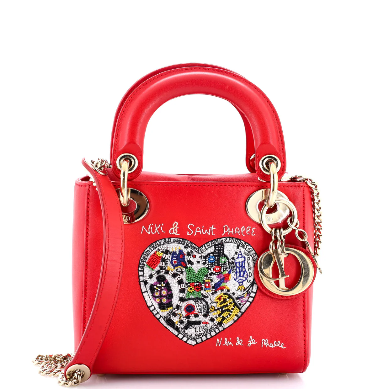 Lady Dior Chain Bag Limited Edition Niki de Saint Phalle Embroidered Leather Mini - Deep Luxury