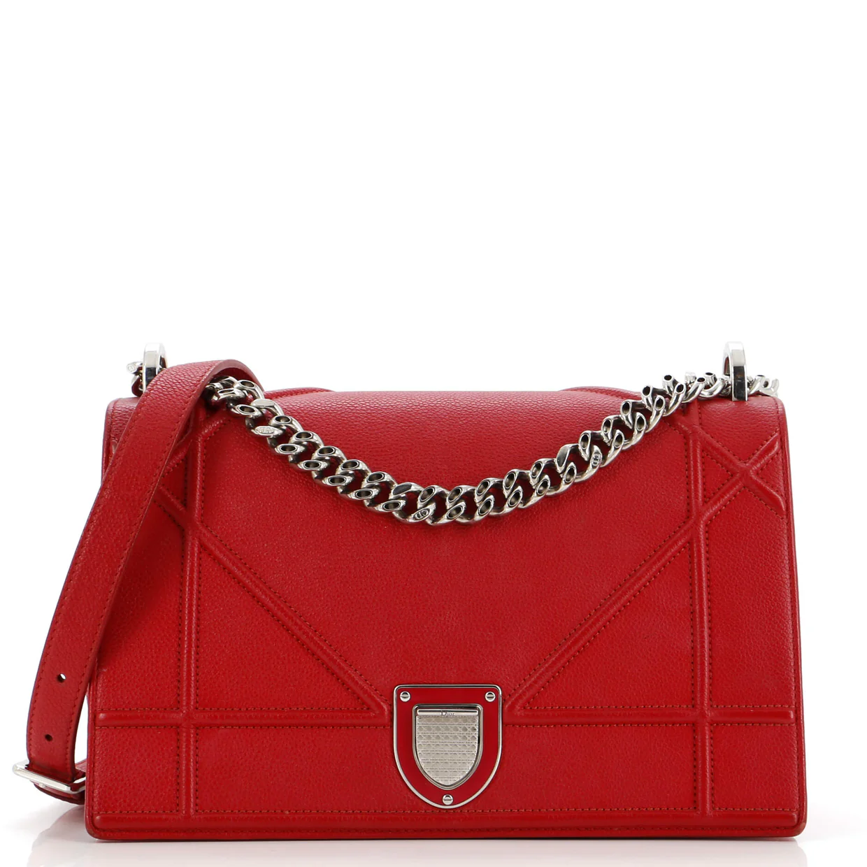 Diorama Flap Bag Grained Calfskin Medium - Deep Luxury