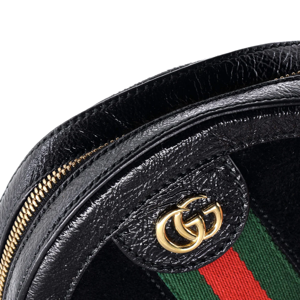 Ophidia Round Shoulder Bag Suede Mini - Deep Luxury