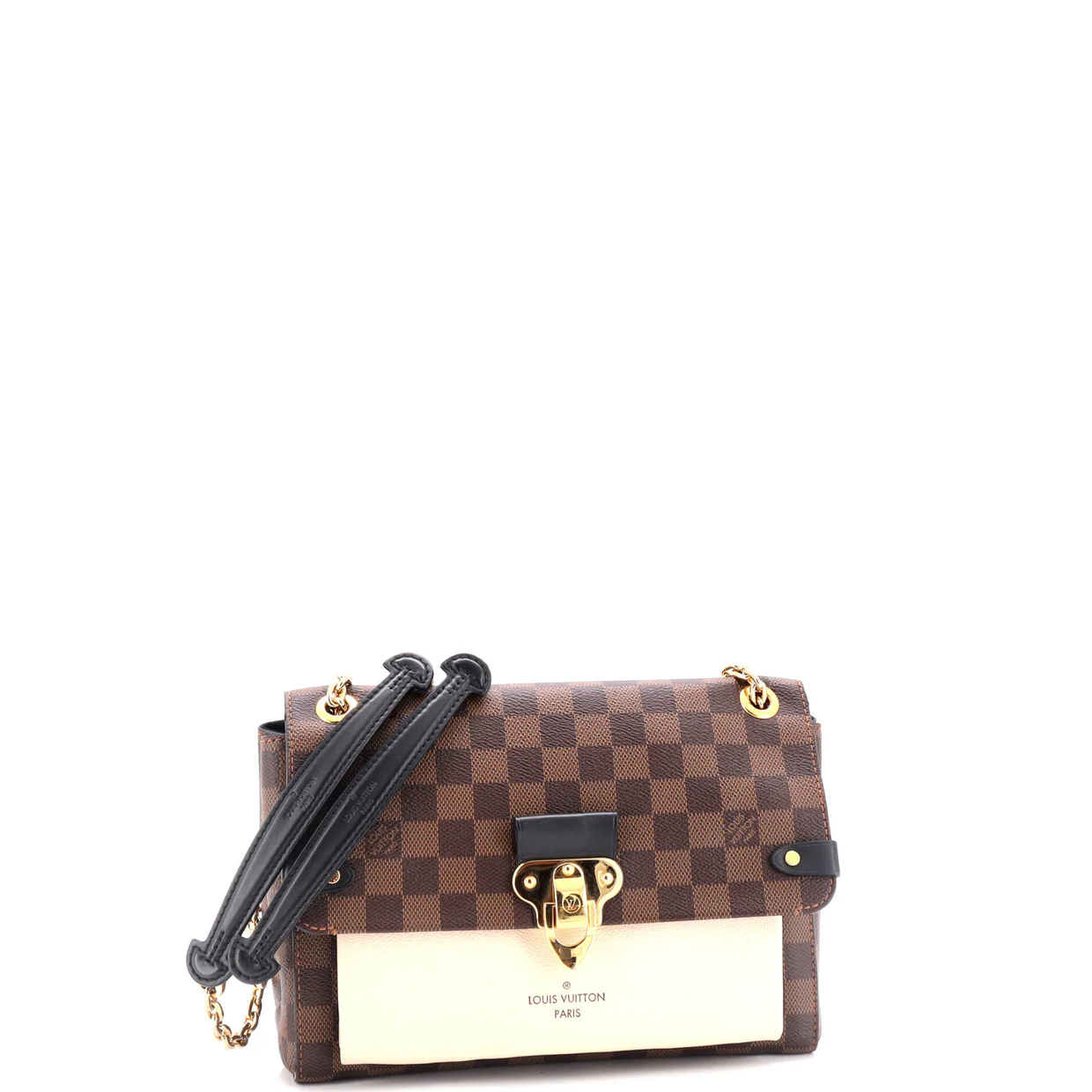 Vavin Handbag Damier with Leather PM - Deep Luxury