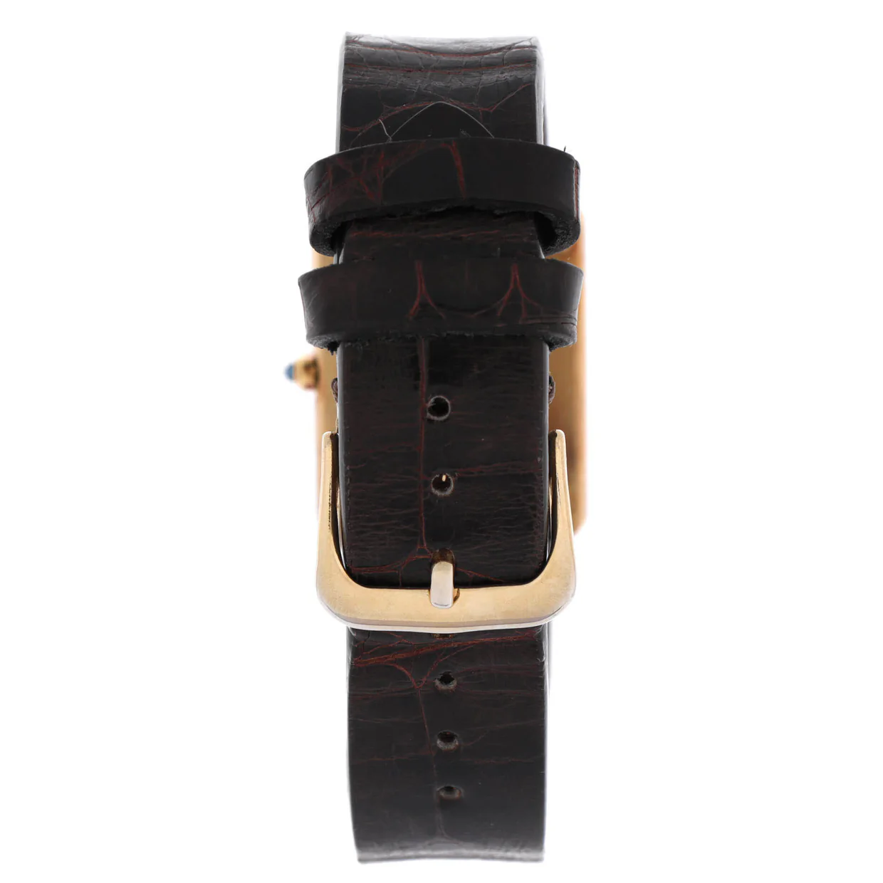 Must de Cartier Tank Quartz Watch Vermeil Plated Sterling Silver and Alligator 22 - Deep Luxury