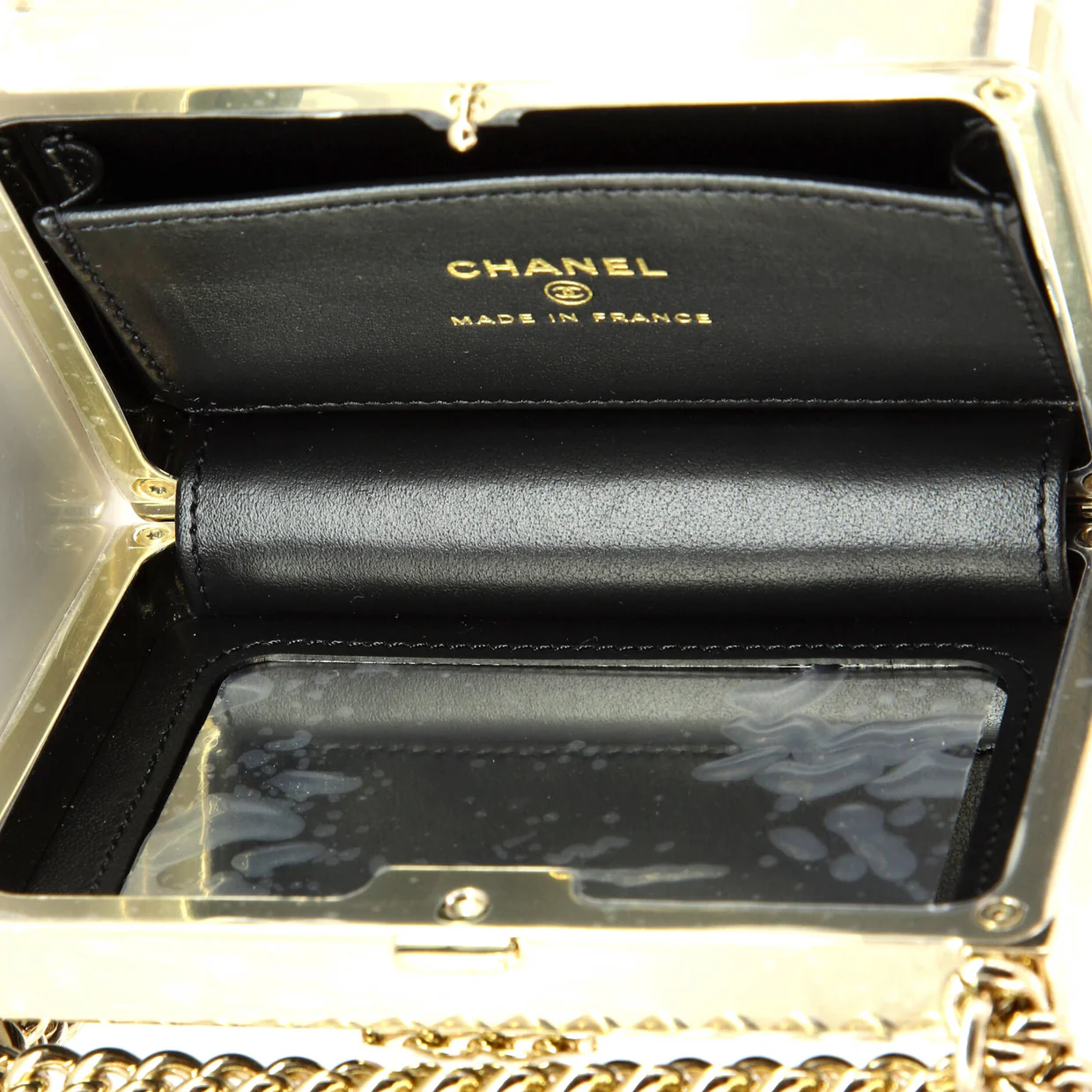 Boy Chain Box Minaudiere Quilted Patent - Deep Luxury
