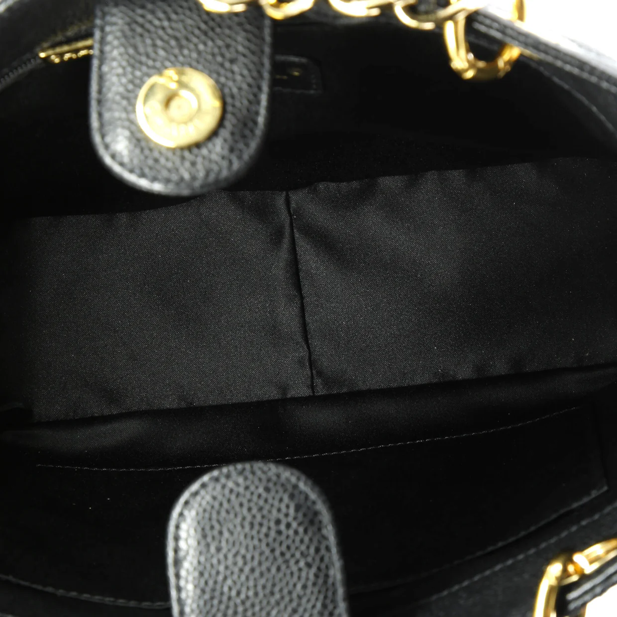 Petite Shopping Tote Quilted Caviar - Deep Luxury