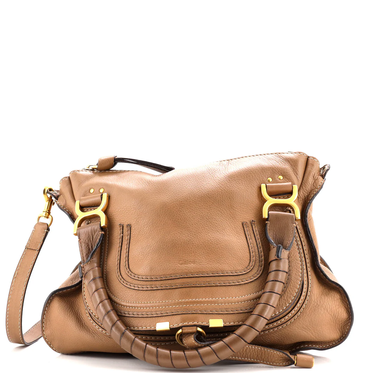 Marcie Satchel Leather Medium - Deep Luxury