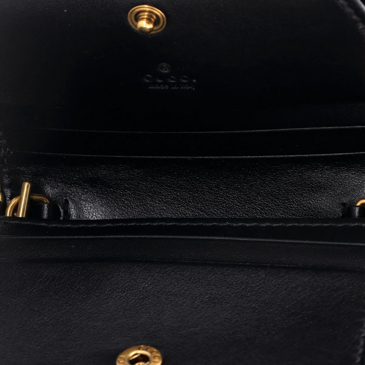 GG Marmont Card Case on Chain Matelasse Leather - Deep Luxury