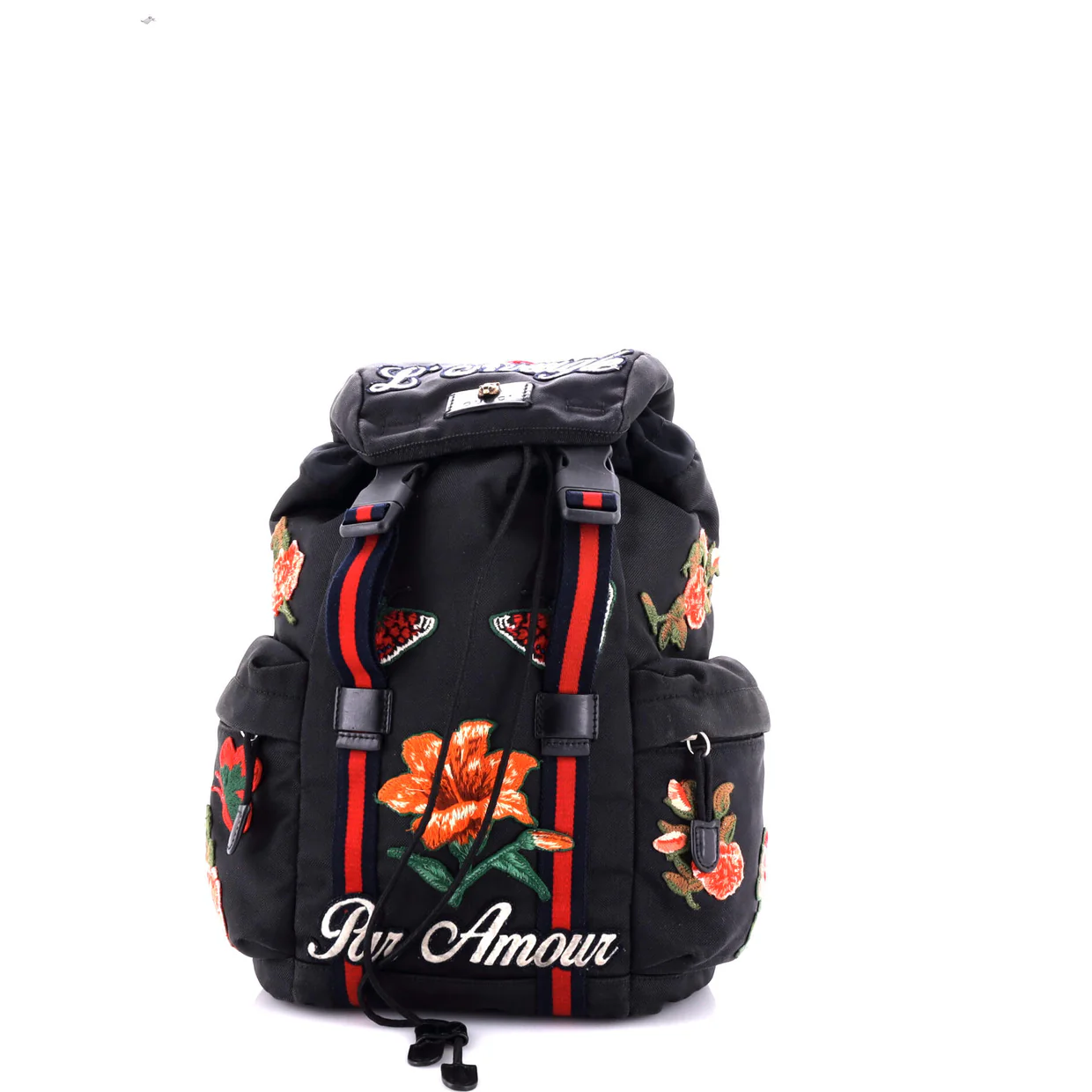Techpack Backpack Embroidered Techno Canvas Small - Deep Luxury
