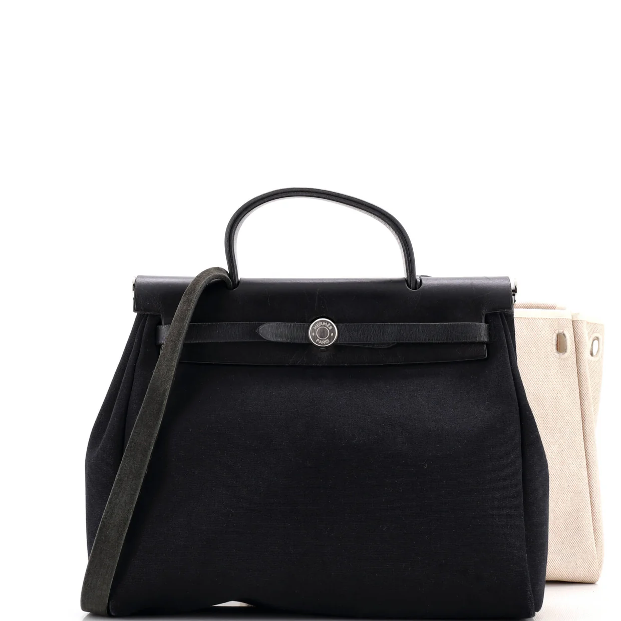 Herbag Toile and Leather PM - Deep Luxury