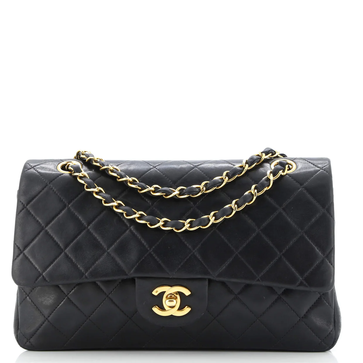 Vintage Classic Double Flap Bag Quilted Lambskin Medium - Deep Luxury