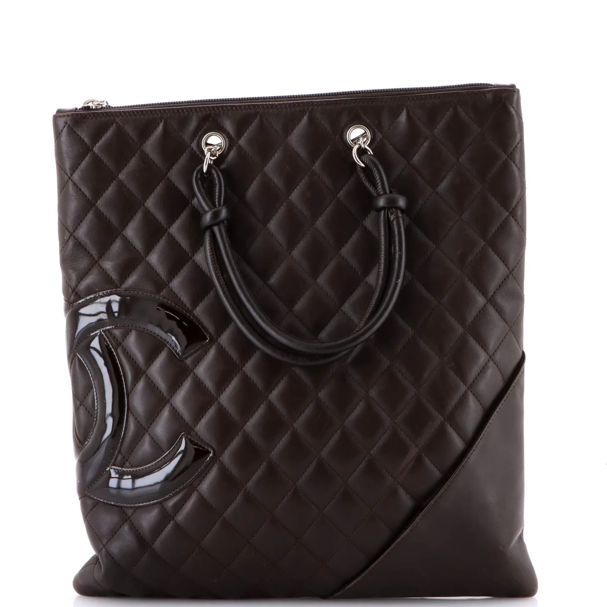 Cambon Flat Tote Quilted Leather - Deep Luxury