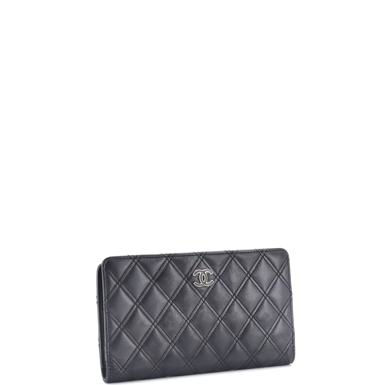 Double Stitch L-Yen Wallet Quilted Lambskin - Deep Luxury