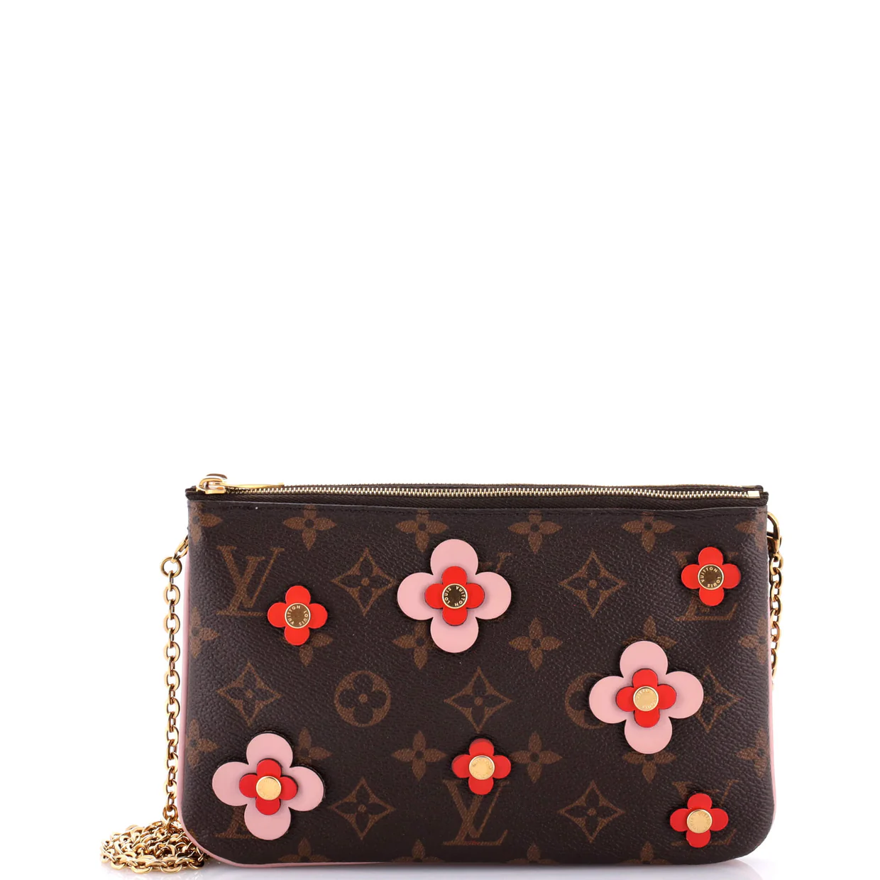 Double Zip Pochette Limited Edition Blooming Flowers Monogram Canvas - Deep Luxury
