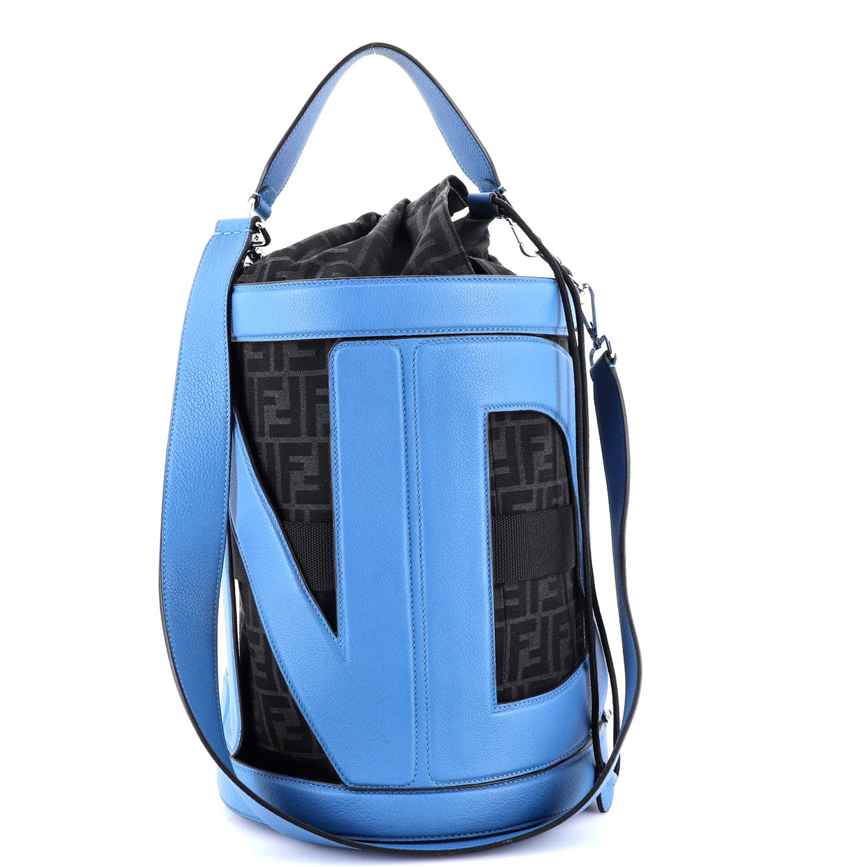 Step Out Bucket Bag Leather and Zucca Canvas Large - Deep Luxury