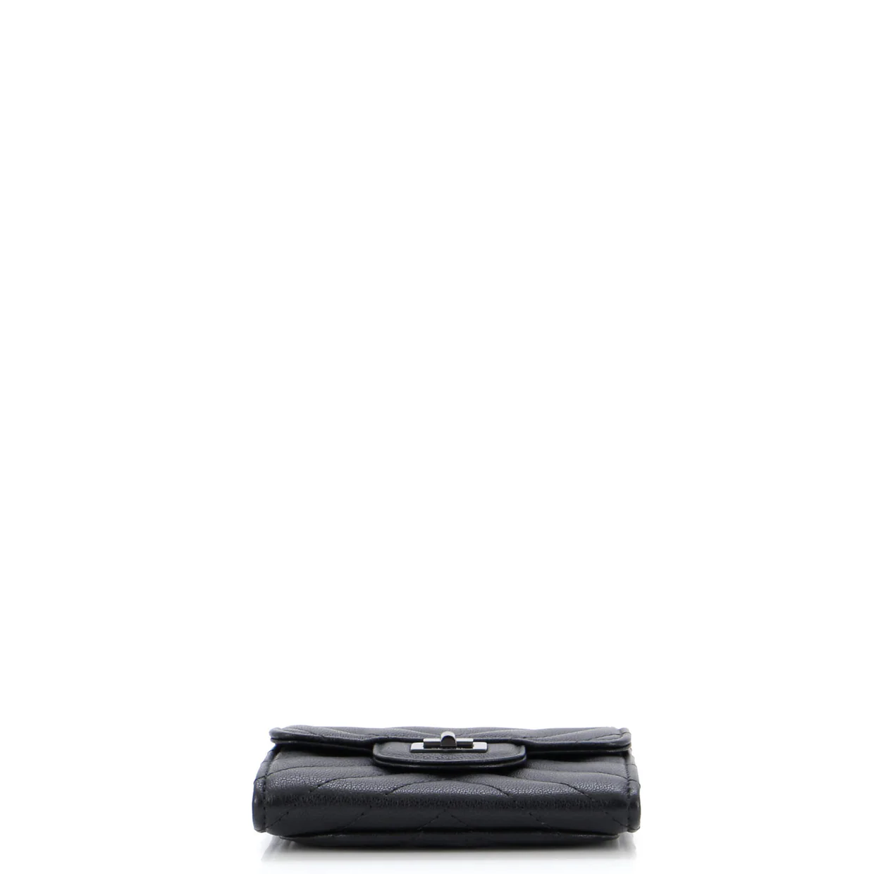 So Black Reissue Compact Wallet Chevron Aged Calfskin - Deep Luxury