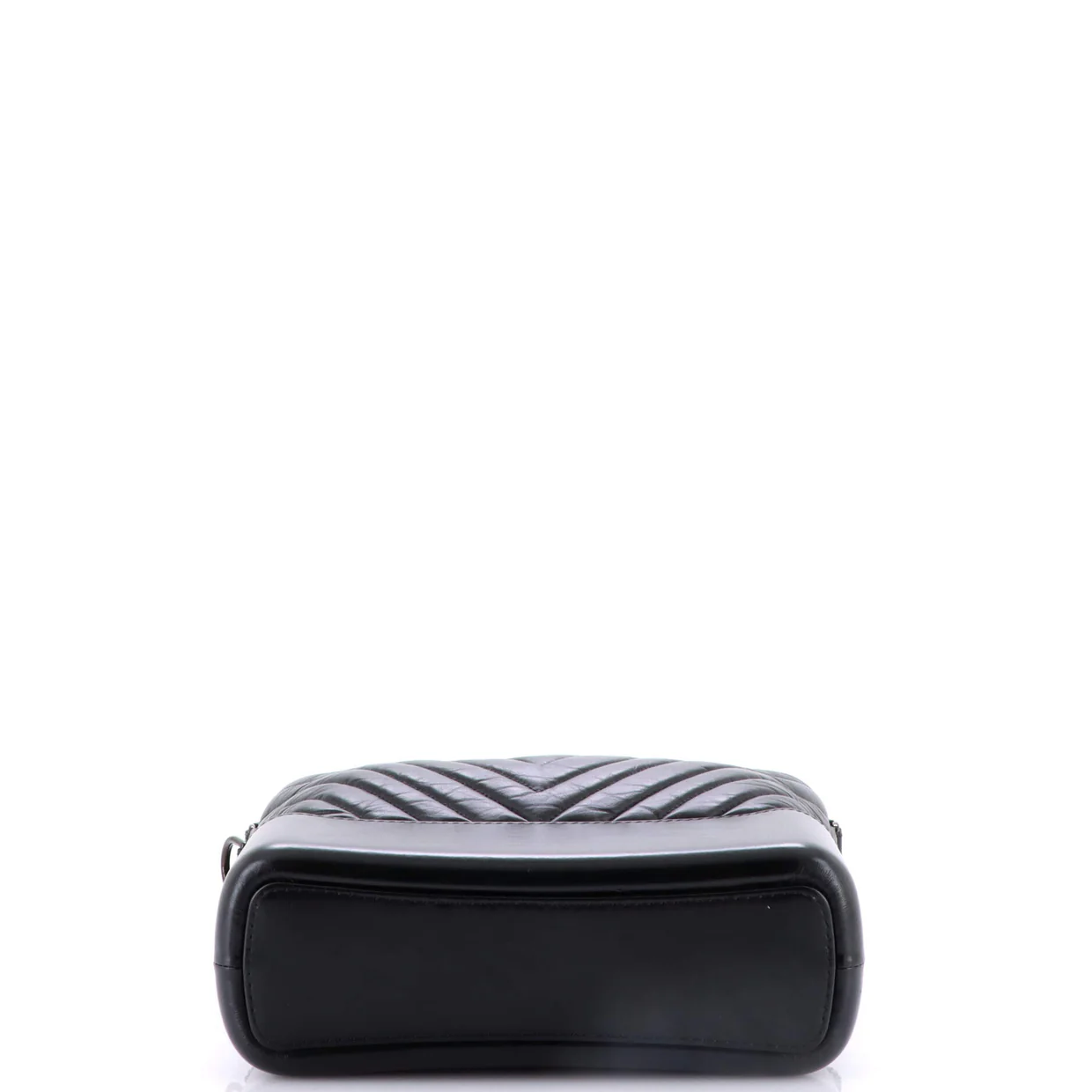 So Black Gabrielle Hobo Chevron Aged Calfskin Medium - Deep Luxury