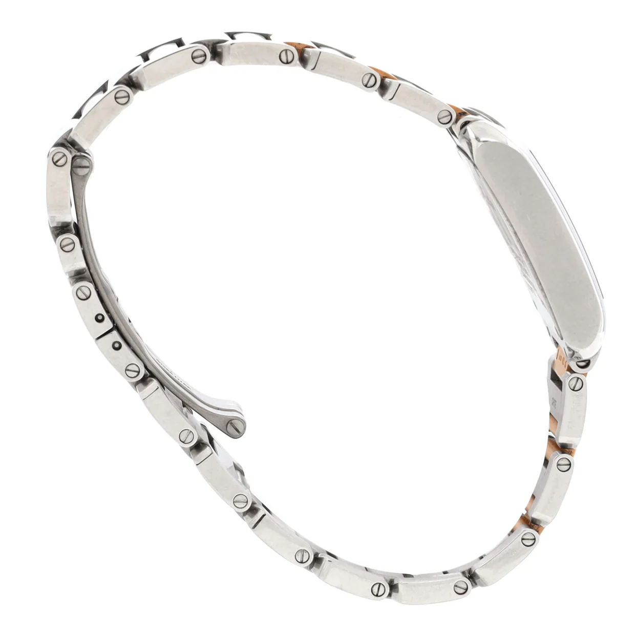 Tank Anglaise Quartz Watch Stainless Steel and Rose Gold 23 - Deep Luxury