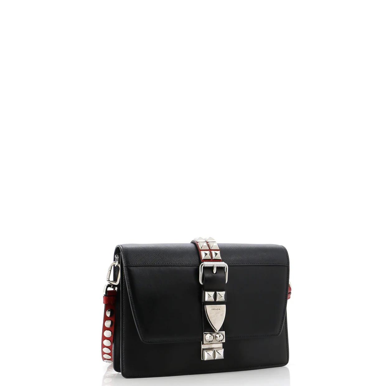 Elektra Shoulder Bag Studded Leather Small - Deep Luxury