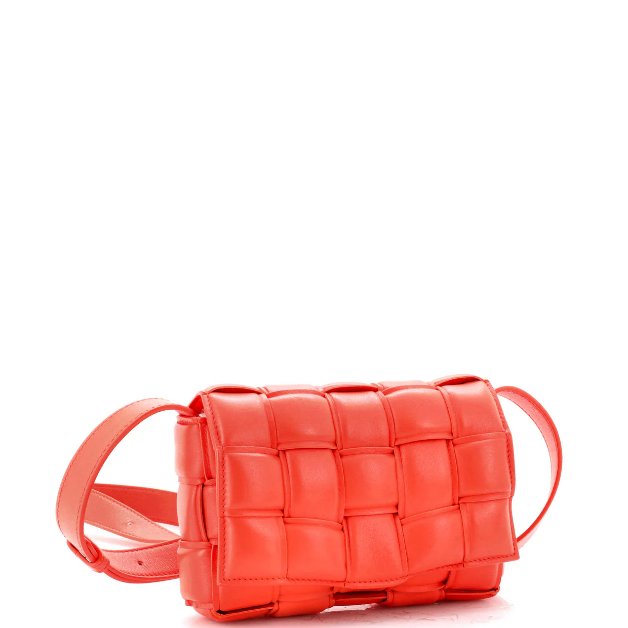 Cassette Crossbody Bag Padded Maxi Intrecciato Leather Small - Deep Luxury