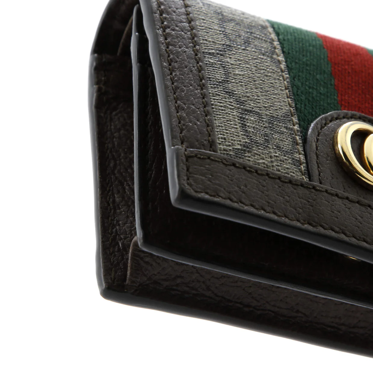 Ophidia Trifold Wallet GG Coated Canvas Compact - Deep Luxury