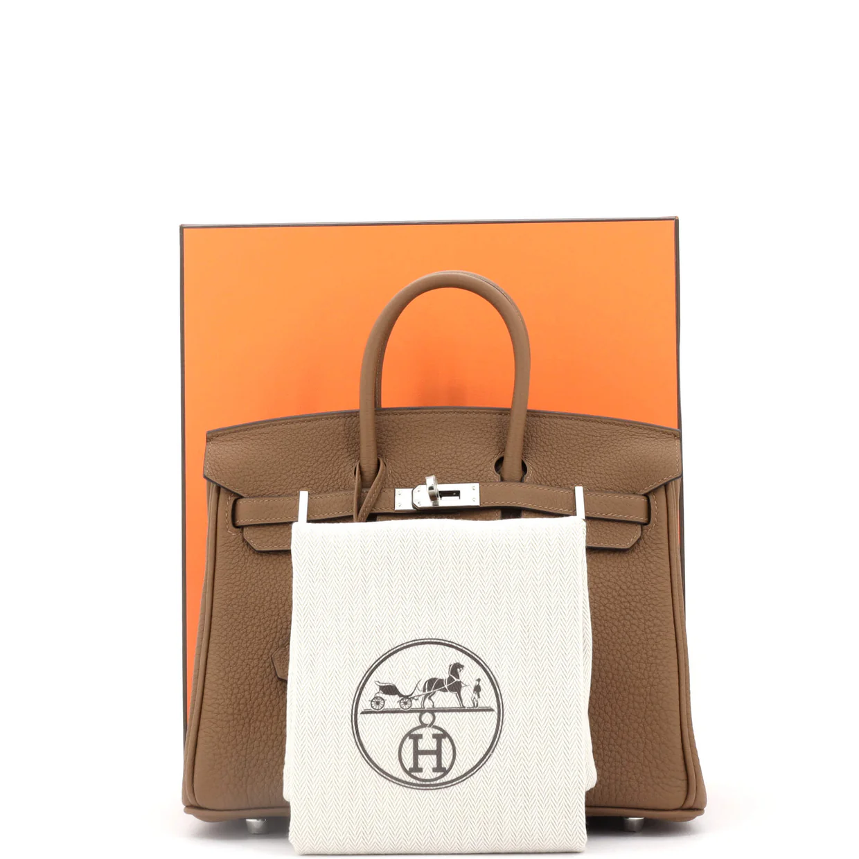 Birkin Handbag Alezan Togo with Palladium Hardware 25 - Deep Luxury