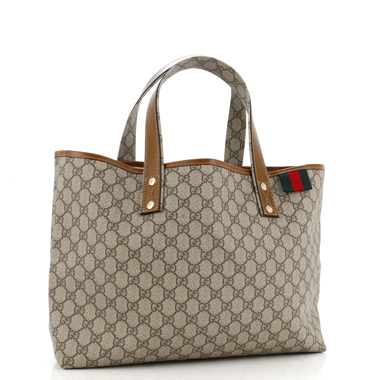Web Loop Tote GG Coated Canvas Medium - Deep Luxury