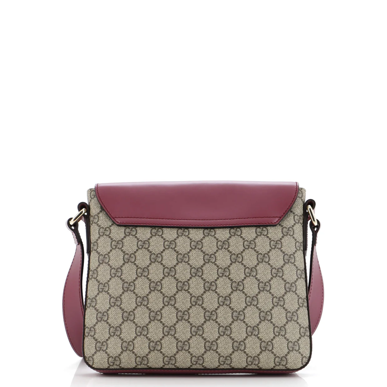 Flap Messenger Bag GG Coated Canvas with Leather Medium - Deep Luxury