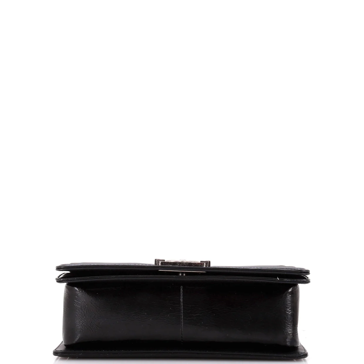 Boy Flap Bag Python and Patent Old Medium - Deep Luxury