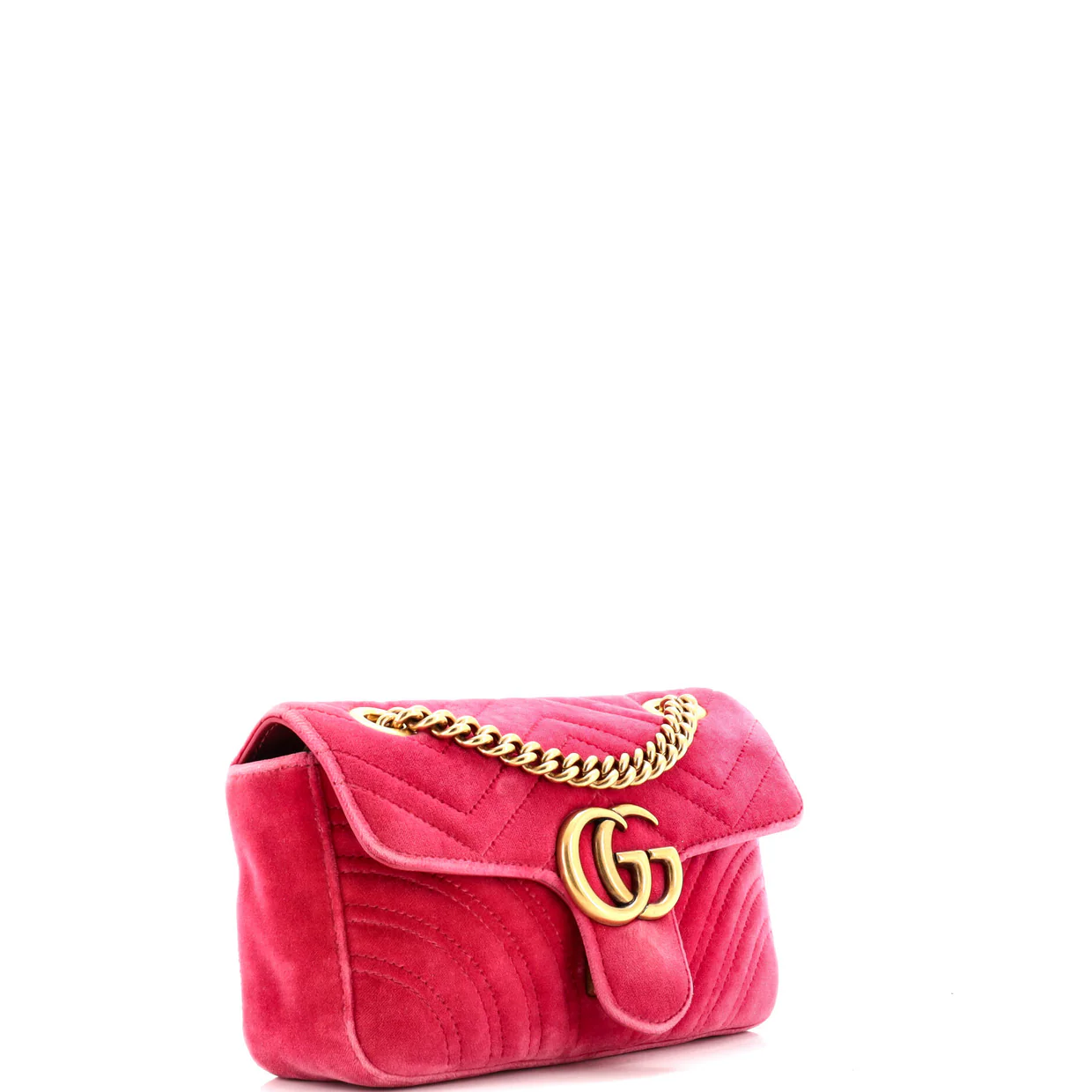 GG Marmont Flap Bag Matelasse Velvet Small - Deep Luxury